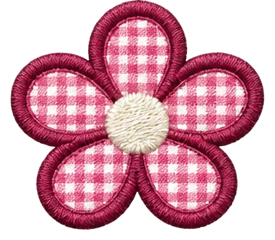 Appliqué floral embroidery