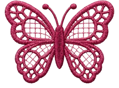 In-the-hoop and freestanding lace butterfly